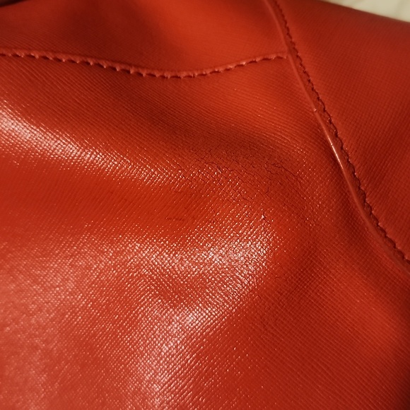 Tory Burch Dark Salmon Leather Robinson Midi Satchel - Picture 4 of 16